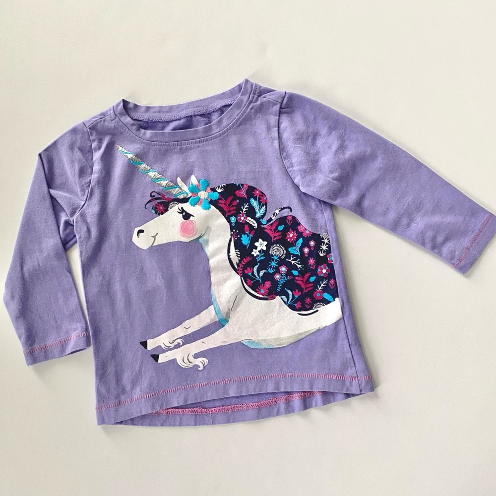 Hatley Toddler Girl “Lovely Unicorn” Long Sleeve Tee
